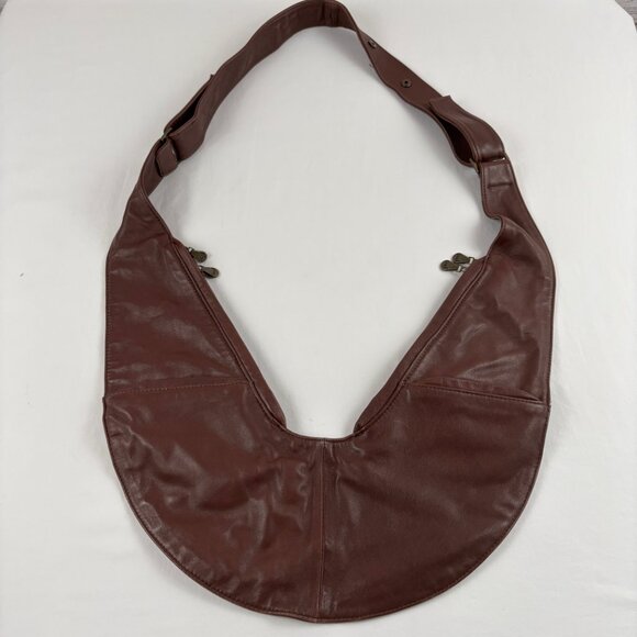 Sash Brown Leather Crossbody Bag - Picture 2 of 15